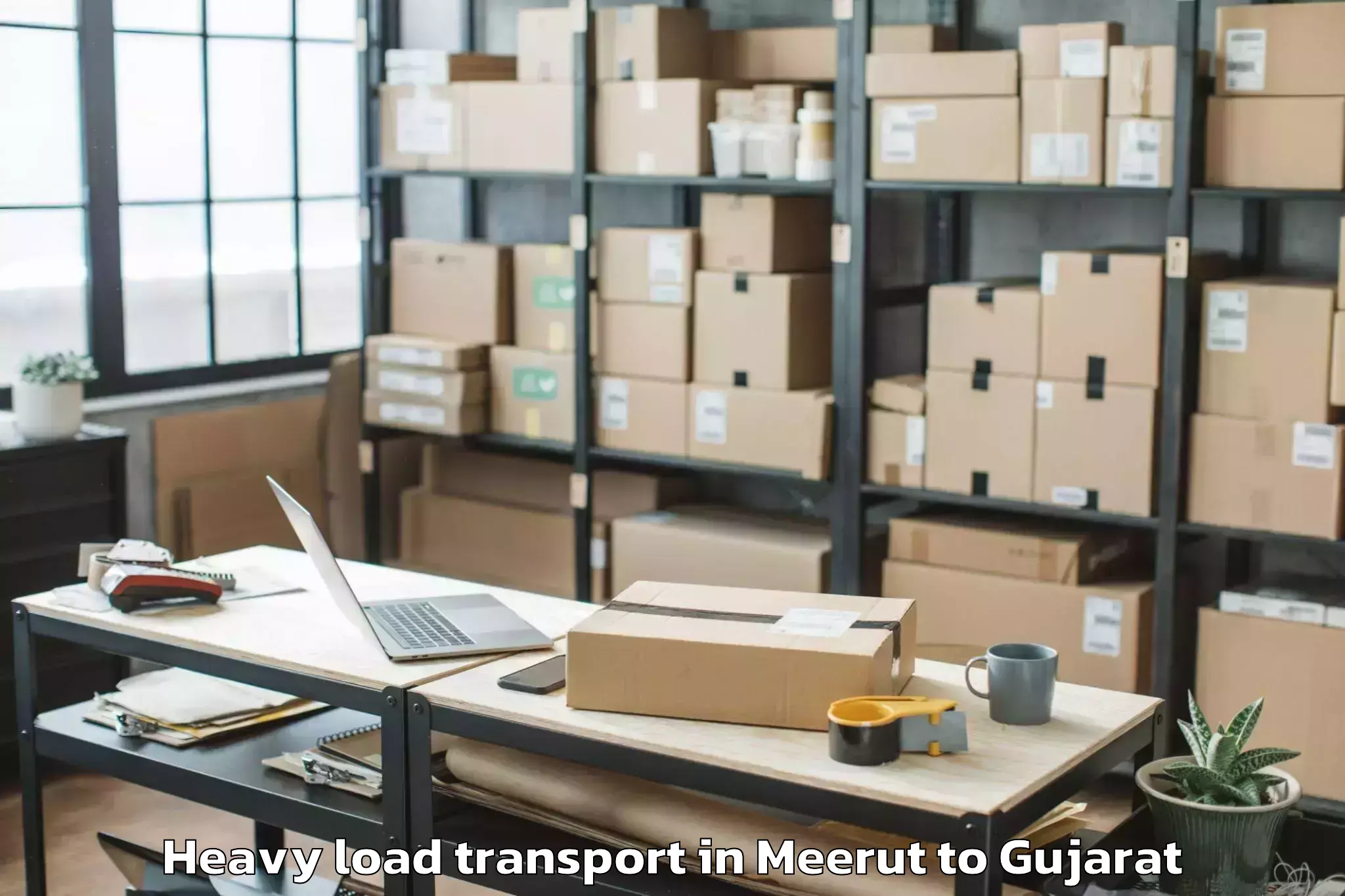 Easy Meerut to Mehmedabad Heavy Load Transport Booking